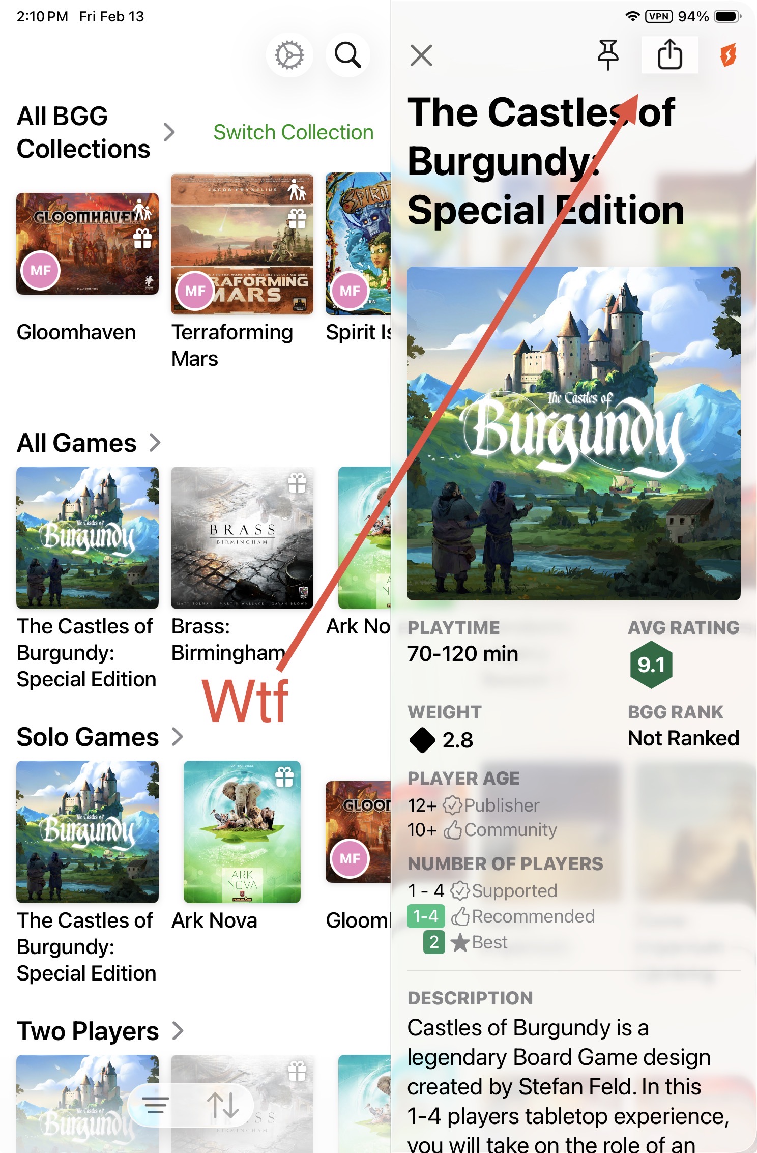 iPad screenshot with nitpicks detail